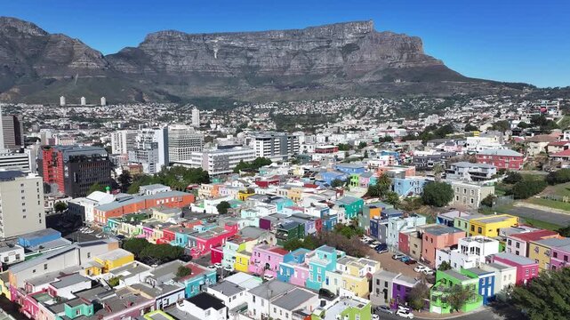 Bo Kaap Skyline At Cape Town Western Cape South Africa. Cultural Heritage Cape Town Western Cape. Industrial Landscape Buildings Beauty. Industrial Urban Buildings Corporate Town.