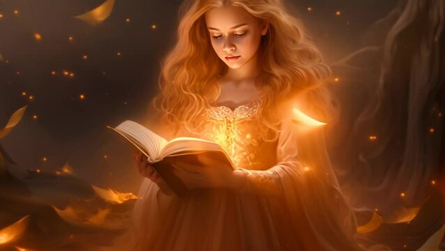 girl with book