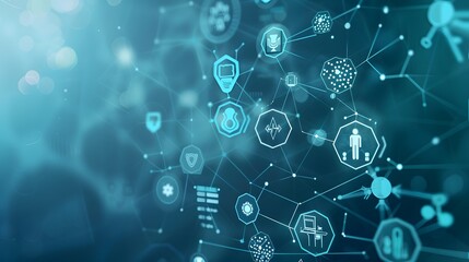 Obraz premium medical health care icon element interactive design innovation concept background. 