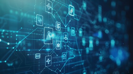 medical health care icon element interactive design innovation concept background. 