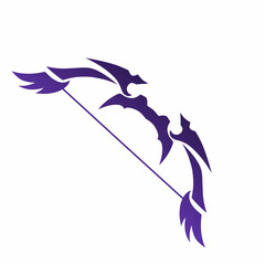 illustration vector graphic of tribal art design abstract bow