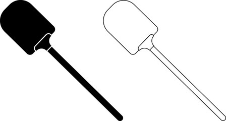 outline silhouette pizza peel icon set © Sutana