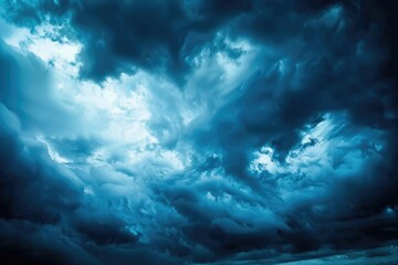 Obraz premium Drama Sky. Dramatic Nature Background with Stormy Clouds in Abstract Weather Scene