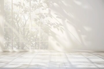 Fototapeta premium white background for product presentation with beautiful lights and shadows