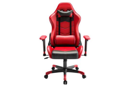 Red Gaming Chair isolated on white background