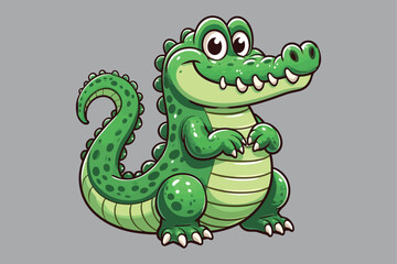 Naklejka premium crocodile vector art silhouette illustration
