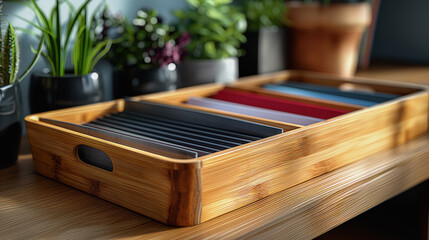 An antique wooden table with open books and papers litters the church interior