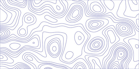 Abstract pattern with lines topographic map background. Ocean topographic line map with curvy wave isolines vector illustration. contour topographic map. Cartography texture abstract banner use..
