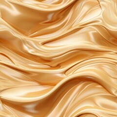 Fototapeta premium Melted Caramel Seamless Pattern, Ice Cream Waves Tile, Smooth Icecream Texture, Custard Endless Background