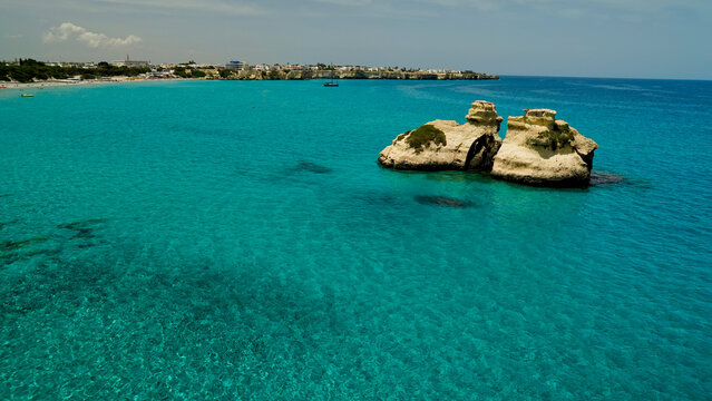 Torre dell'Orso, scoglio delle due Sorelle,Salento,Lecce,Puglia,Italia