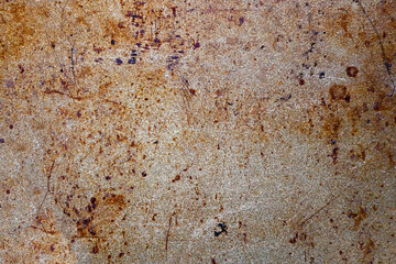 Dirty old scratched metal tray texture background. Rusty tray texture.	
