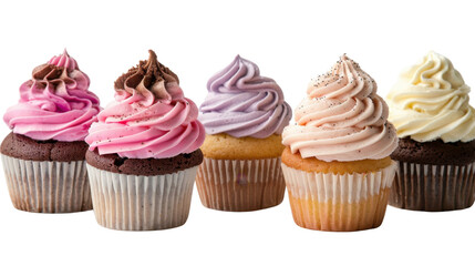 Cupcakes on transparent background