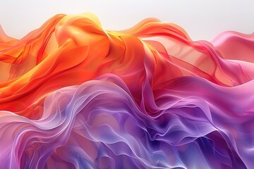 Obraz premium A colorful, flowing piece of fabric with a warm, inviting feel