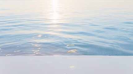 Refreshing Summer Day at Sea Gentle Ripples and Pristine Water Reflecting Sunlight