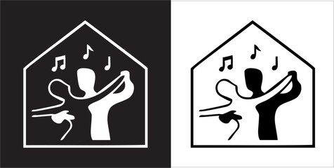 IIlustration Vector graphics of Music and Party icon