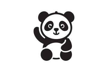 Panda silhouette vector illustration