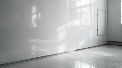 Fototapeta premium The smooth, polished surface of a whiteboard