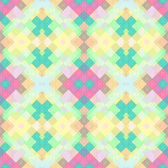 Seamless pattern of abstract geometric shapes