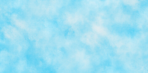 Aquarelle paint paper textured canvas element for text design, Light blue background with watercolor, Soft cloud in the sky background blue tone for wallpaper, graphics design.