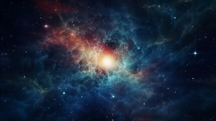 Exploding star. Universe expanding, nebulae stardust. Supernova background wallpaper