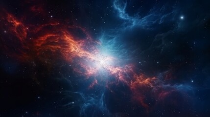 Naklejka premium Exploding star. Universe expanding, nebulae stardust. Supernova background wallpaper
