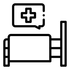 Obraz premium hospital bed icon
