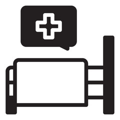 Obraz premium hospital bed icon