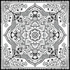 Obraz premium a black and white drawing of a flower