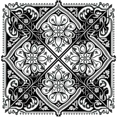 Fototapeta premium a black and white ornamental design