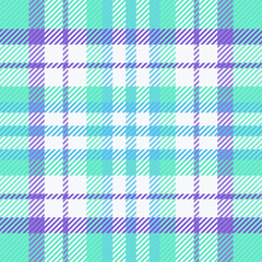 Luxury seamless pattern check, ribbon vector texture fabric. Grid textile plaid background tartan in teal and alice blue colors.