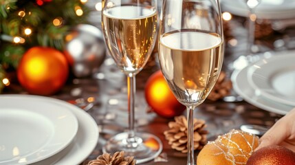 Enjoy a festive dinner together at the dining table, surrounded by twinkling lights and the joyous sounds of