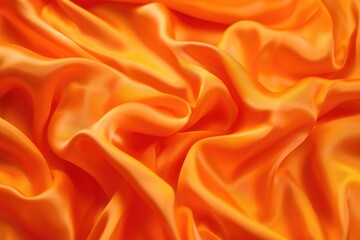 Obraz premium Silk Fabric Orange. Luxurious Satin Texture for Elegant Clothing Design