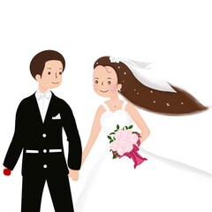 bride and groom kissing