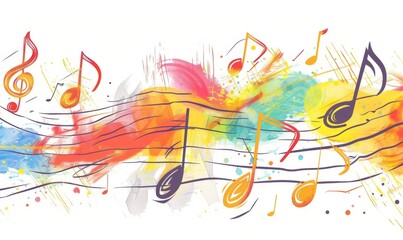 Continuous music line art note vector sketch illustration. Abstract music notes song sound concept background outline icon art one sheet. Vector illustration sketch 