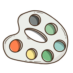 Color palette for watercolor arties equipment in back to school concept illustration