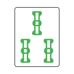 麻雀牌です。索子です。三索です。