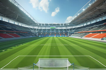 Obraz premium photo of football stadium AI generative