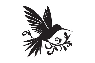 Hummingbird vector art illustration