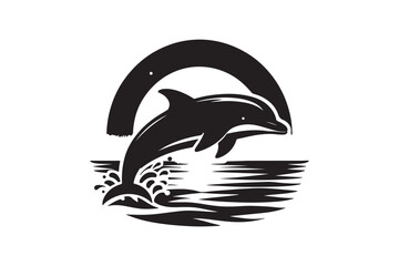 Dolphin vector art illustration