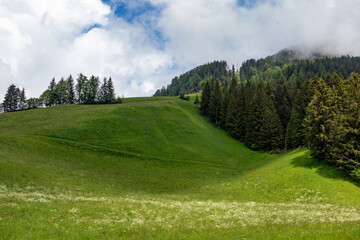 Landscape in Villnoess Valley in South Tyrol