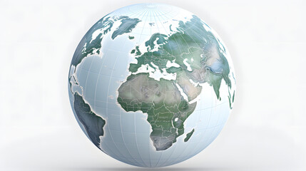 Fototapeta premium photo of globe on white background