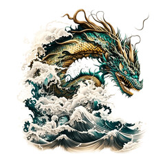 Naklejka premium Japanese Art Kingdom - beautiful and intricate designs inspired by traditional Japanese art styles.