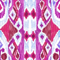 Ethnic abstract art ikat. Seamless ornamental print. Geometric ethnic pattern seamless color oriental. Design for background, curtains, carpets, wallpaper, clothes, packaging, batik.
