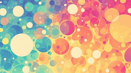 Abstract bubbles on gradient color background, Vector illustration.