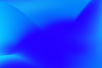 Render, abstract minimal neon background with glowing wavy line. Dark wall illuminated with led lamps. Blue futuristic wallpaper