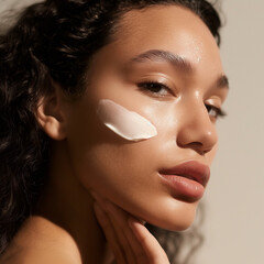 close up portrait of a woman, cosmetic and beauty skincare for woman