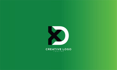 XD KD DK Abstract initial monogram letter alphabet logo design