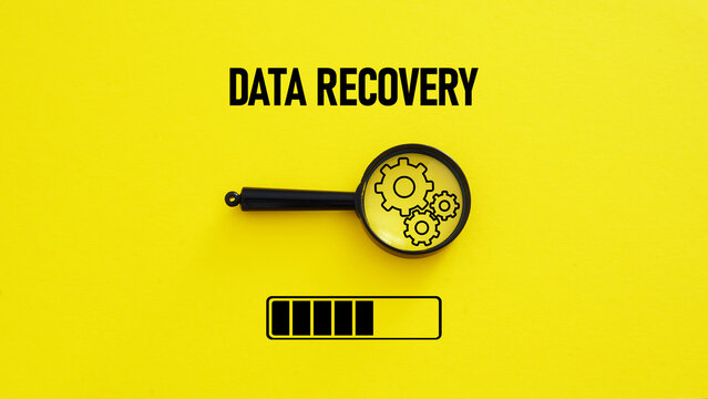 Data recovery, data loss, backup and restoration technology concept
