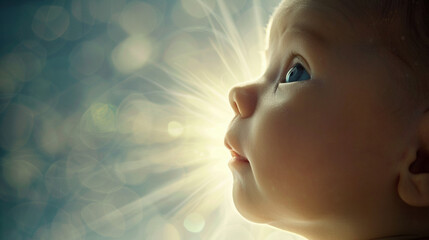 Ethereal Beginnings: A Newborn's Quest for Illumination