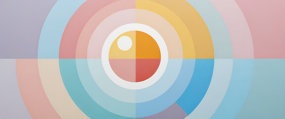 Obraz premium illustrazione con elementi geometrici a tema astratto contemporaneo